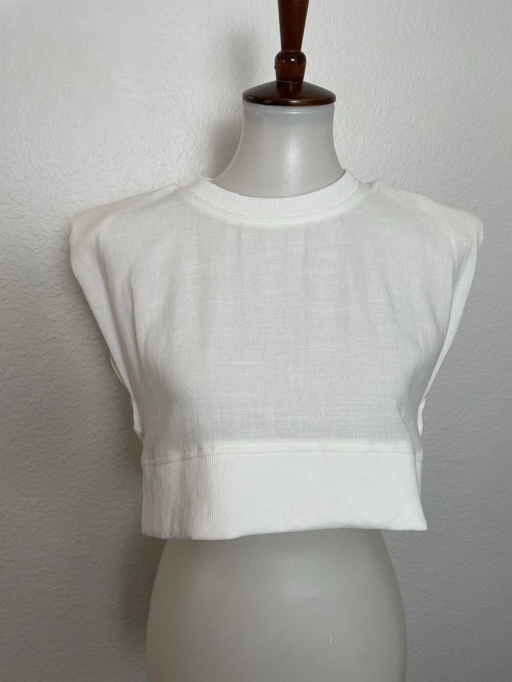 Petal & Pup Crop Top Whitley Shoulder Pad Minimalist Clean Girl